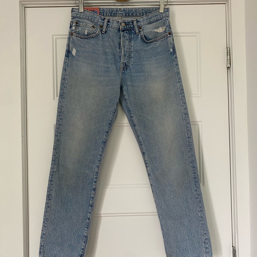 Acne Blue Straight-Leg Jeans Versatile Everyday Wear